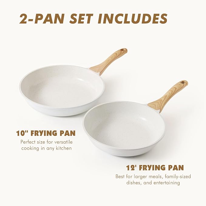 SENSARTE Nonstick Frying Pan Skillets, Healthy Cookware Chef's Pan, Free of - Image 2