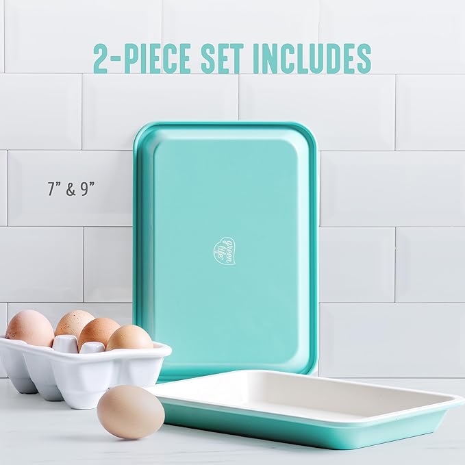 GreenLife 13" x 9" Quarter Sheet Baking Pans, 2 Piece Bakeware Set, PFAS-Free - Image 5