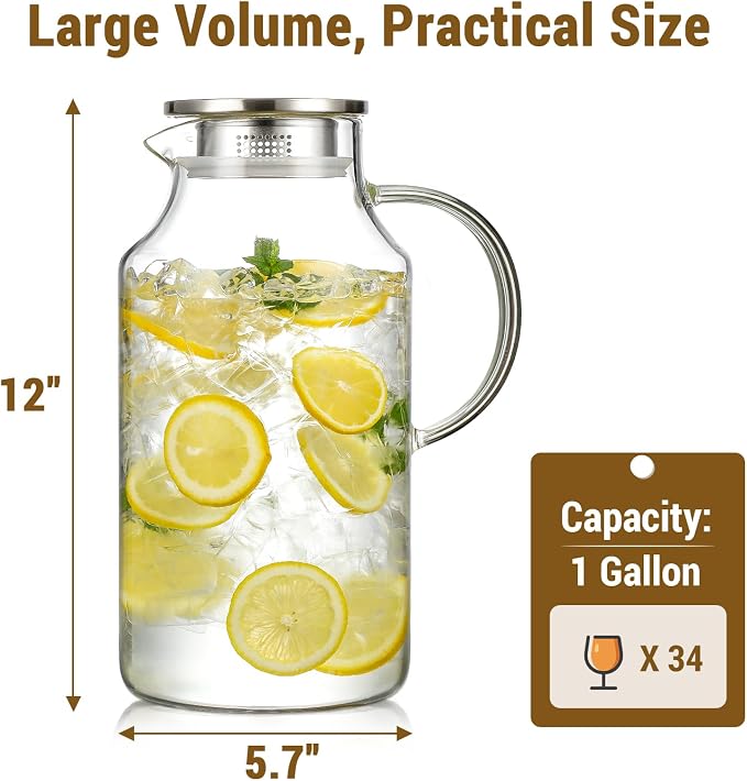 1 Gallon thickened Glass Pitcher - Image 2