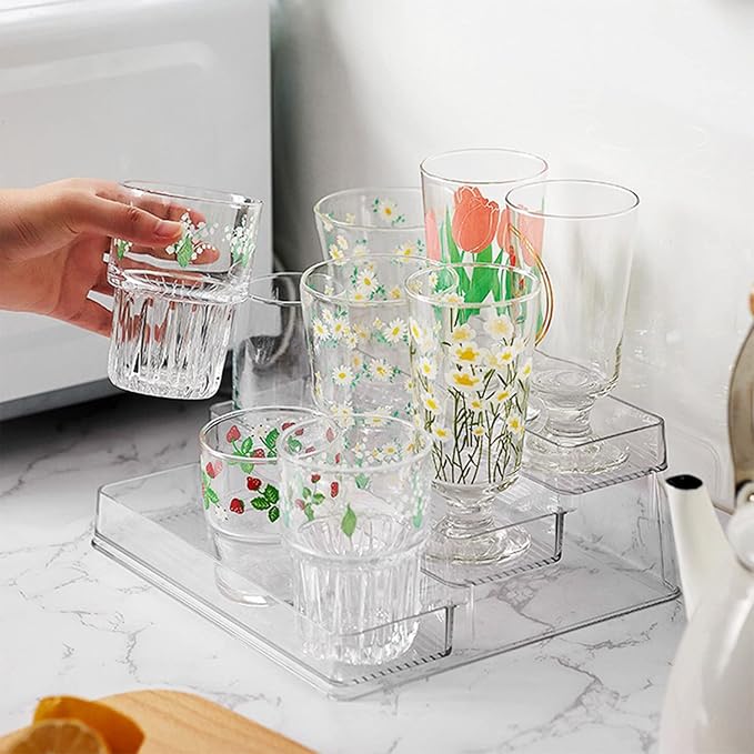 Acrylic Spice Rack, No Assembly Clear 3 Tier Condiment Bottle Shelf Vanity - Image 3