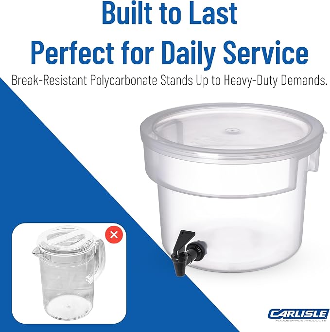Carlisle FoodService Products Round Beverage Dispenser Drink Dispenser - Image 6
