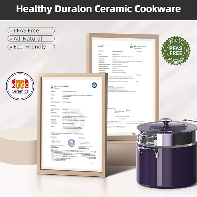 Nuwave Lux 13pc Forged Lightweight Cookware Set PFAS Free, Healthy G10 Duralon - Image 8
