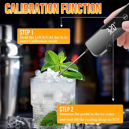 Digital Meat Thermometer with ±0.5℉ Precision, Fast Reading Waterproof Food - Image 4