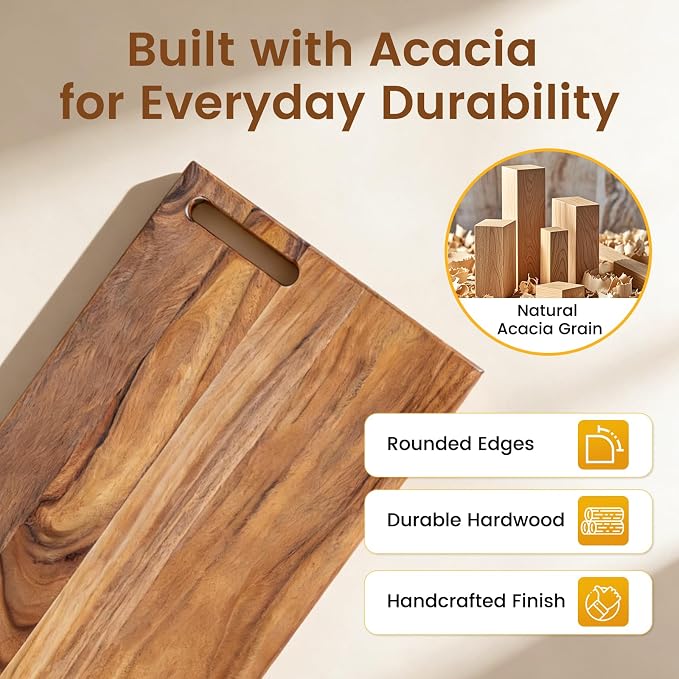 Acacia Wood Cutting Board Set of 3 - Image 6
