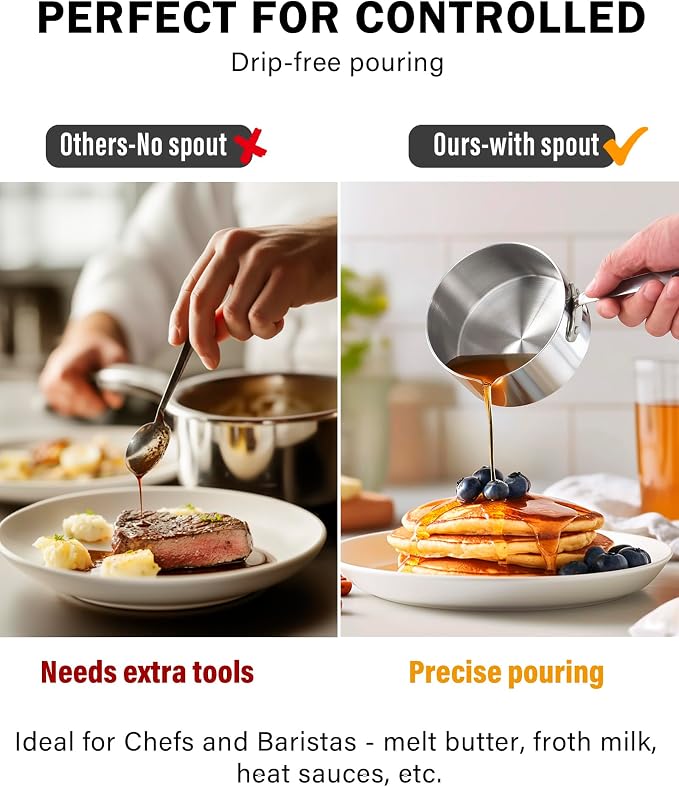 Cooks Standard Stainless Steel Butter Warmer 0.68 QT, 640ml Mini Butter - Image 6
