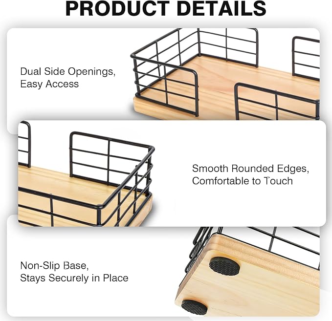 Kordory Wooden Guest Towel Holder Tray - Image 3