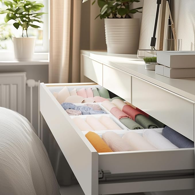 Criusia Drawer Organizer Clothes, 10 Pack Dresser Organizer - Image 7