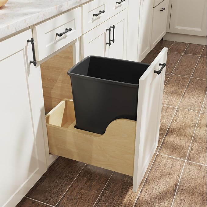 ROOMTEC 35QT Kitchen Trash Can, Sturdy and Lightweight Slim Trash Can, Trash - Image 5