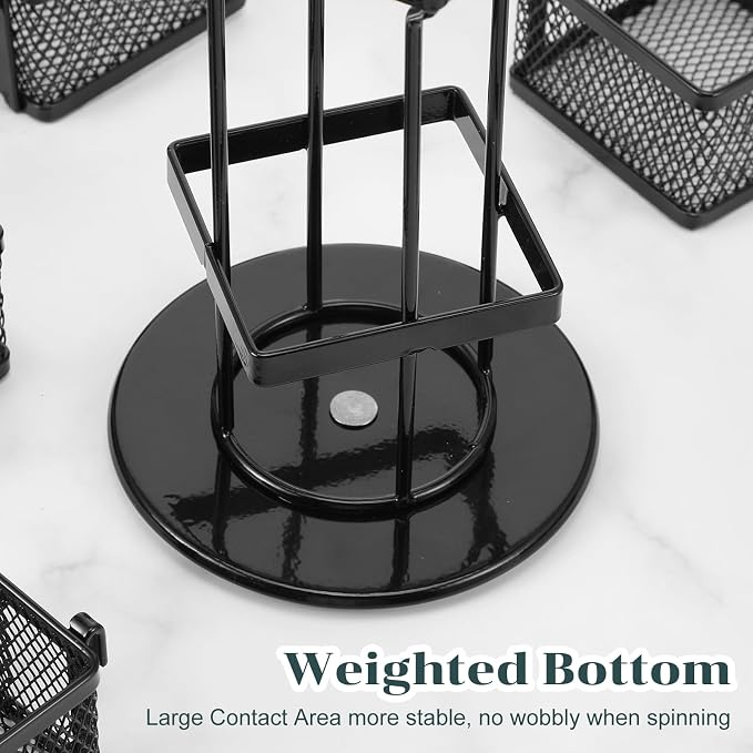 Tea Bag Organizer, Tea Bag Storage Holder Spinning Carousel 96 Teabags Container - Image 6