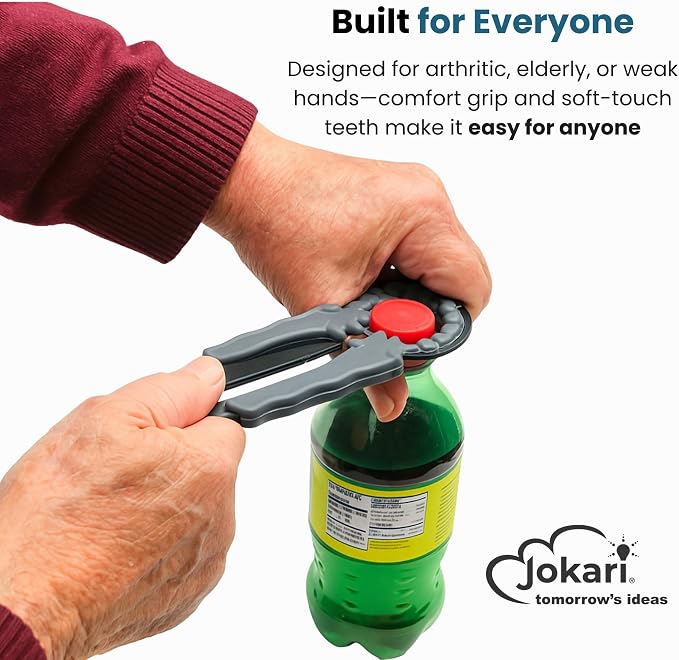 Jokari Multi Bottle Opener for Jars Bottles and Cans 3 in 1 Easy Grip Lid - Image 2