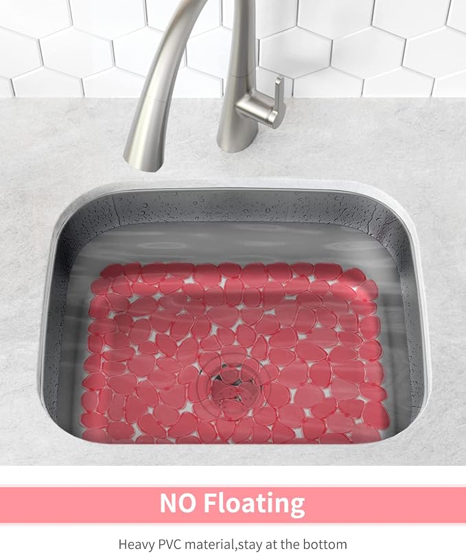 Bligli Pebble Sink Mat for Stainless Steel/Ceramic Sinks, PVC Eco-Friendly Sink - Image 6