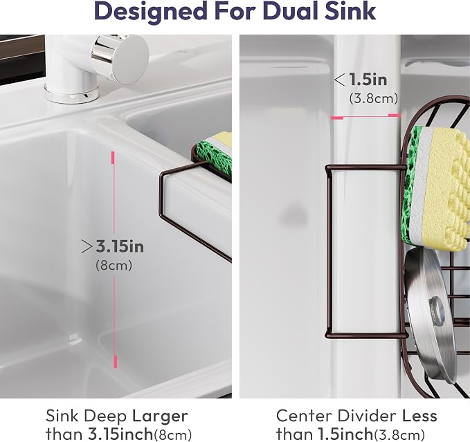 SWTYMIKI Sponge Holder for Kitchen Sink - Image 2