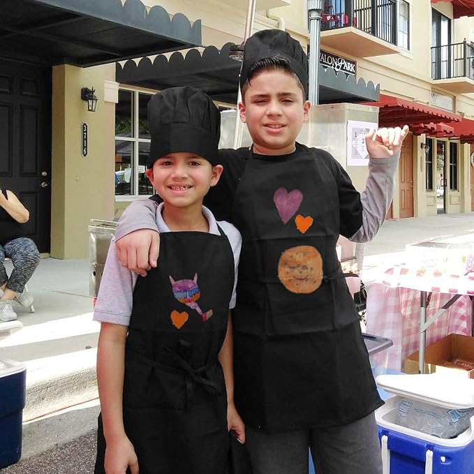 Novelty Place Kid's Apron with Chef Hat Set - Image 6