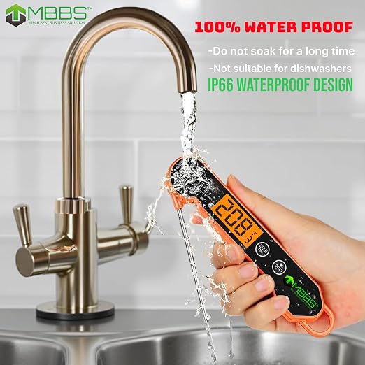 Instant Read Meat Thermometer for Cooking | Waterproof IP66 & Ultra Fast | - Image 4