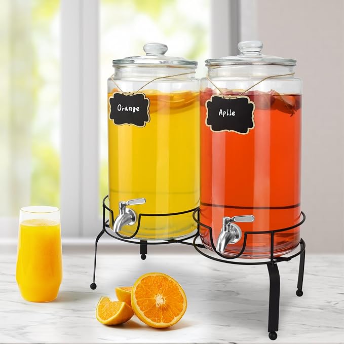 2 Gallon Beverage Dispenser 2 Pack, Stainless Steel Spigot Drink Dispenser - Image 7