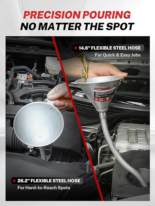 BILITOOLS 4pc Oil Change Kit, Spill-Free Steel System - Image 5