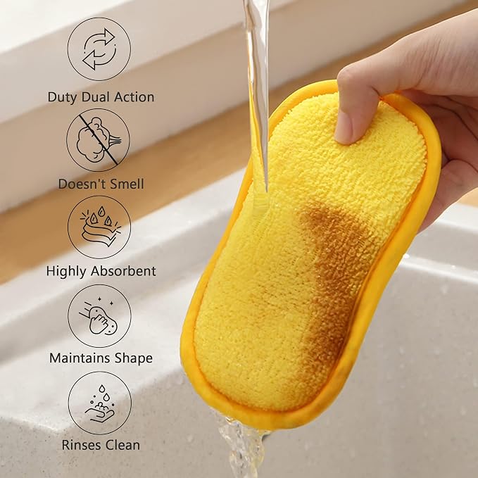 Multipurpose Kitchen Scrub Sponges, Heavy Duty Cleaning Non-Scratch Scrub Sponge - Image 5