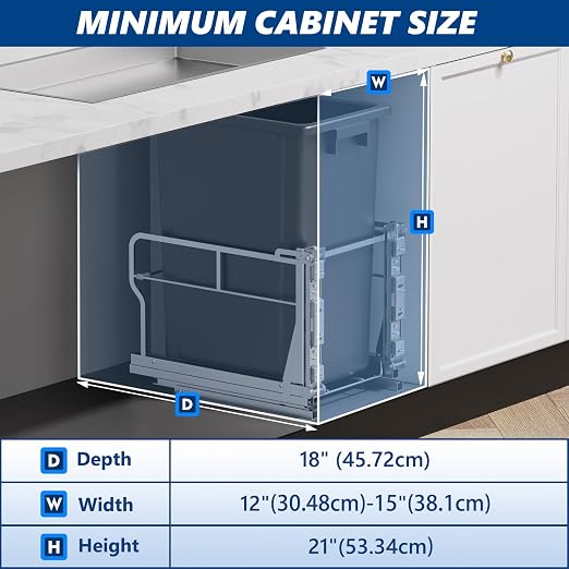 Insputer Pull Out Trash Can Under Cabinet - Image 5