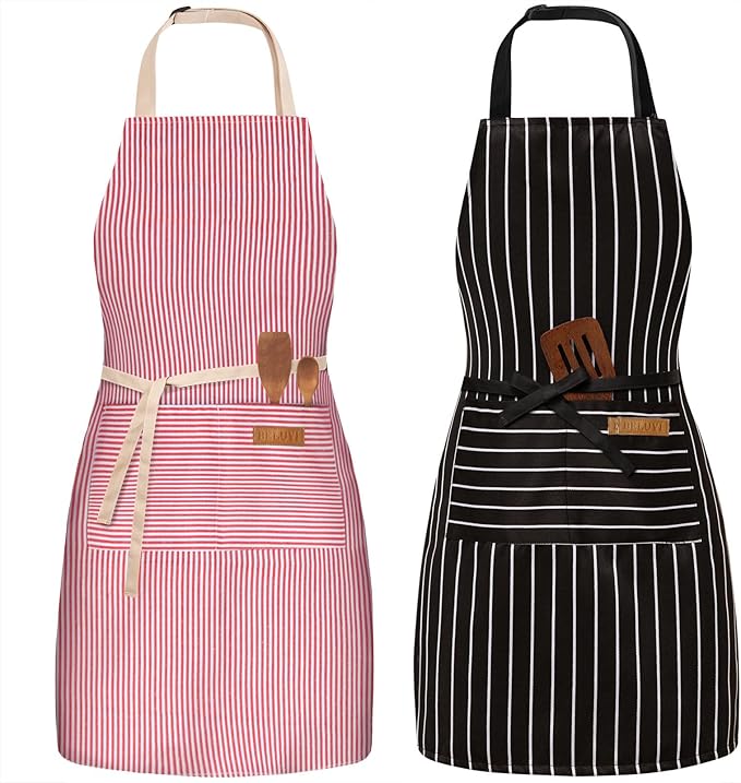 BeLuyi 2 Pack Adjustable Bib Apron by BELUYI