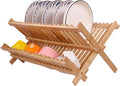 Collapsible Bamboo Dish Drying Rack by SZUAH