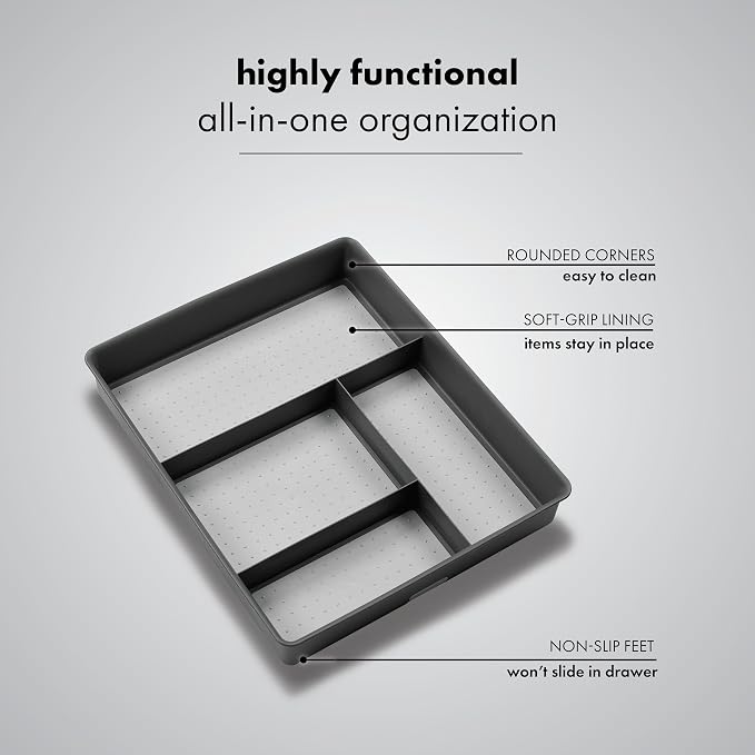 madesmart 4 Compartment Drawer Organizer, Office Tools, & Small Household Items - Image 2