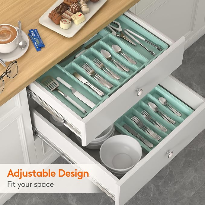Lifewit Silverware Drawer Organizer, Expandable Utensil Tray - Image 8