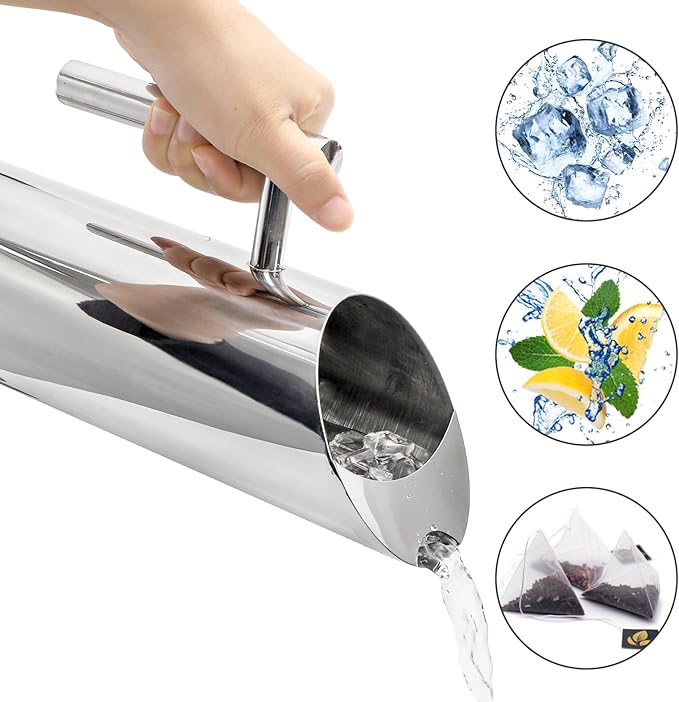 Hiceeden Stainless Steel Water Pitcher, 68oz/2L Modern Metal Pitcher - Image 4
