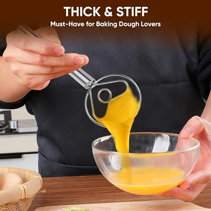 Maxjoy Danish Dough Whisk Stainless Steel Hook Dutch Style Bread Mixer - Image 5