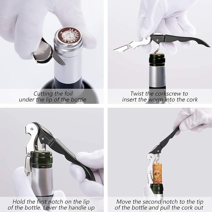 HYZ 2-Pack Wine Opener Waiter Corkscrew, Professional Wine Key - Image 7