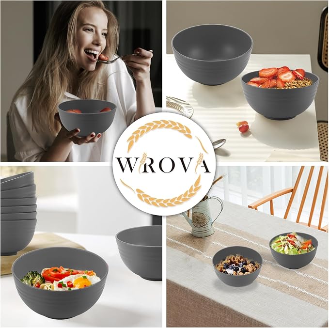 Wheat Straw Bowl Sets for Camping, Microwave and Dishwasher Safe Bowls - Image 5