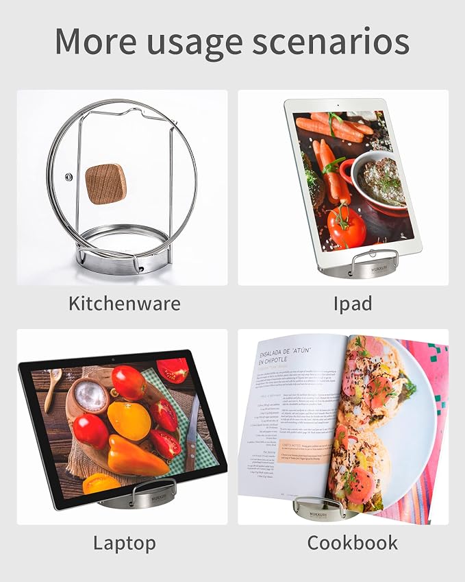 Pot Lid Organizer, Pot Lid Holder 304 Stainless Steel Pot Lid Stand, Lid and - Image 5