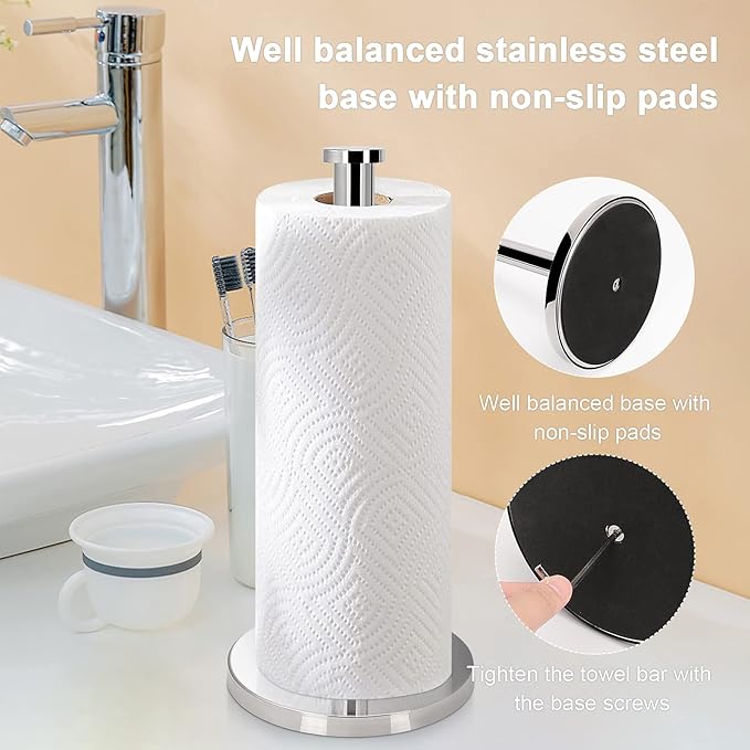 NearMoon Standing Paper Towel Holder, Kitchen Paper Towel Tissue Holder- - Image 5