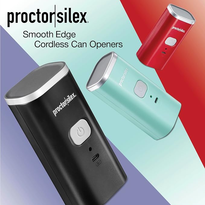 Proctor Silex Automatic Electric Can Opener, Hands Free Cordless Operation & - Image 8