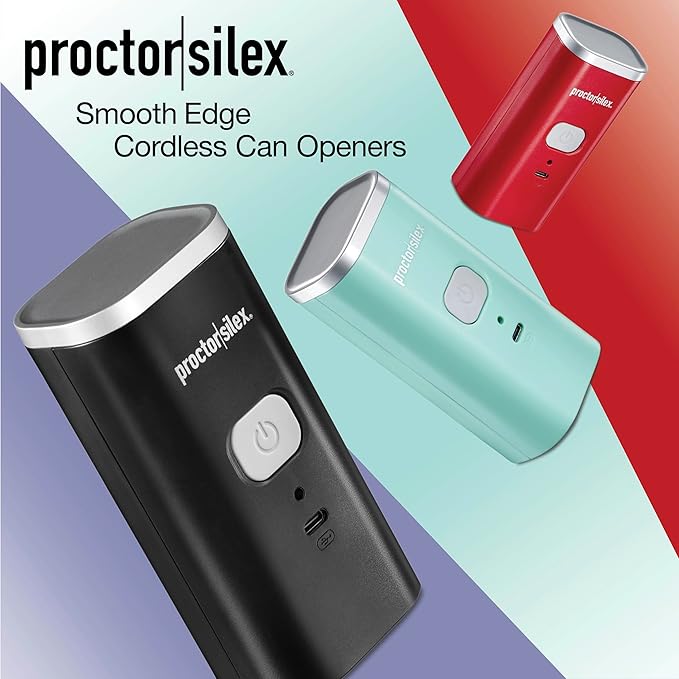 Proctor Silex Automatic Electric Can Opener, Hands Free Cordless Operation & - Image 9