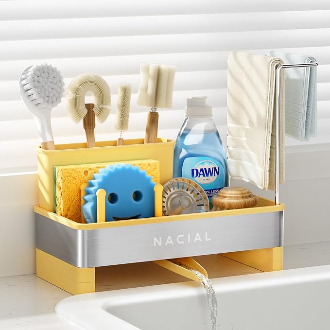 Nacial Sponge Holder for Kitchen Sink, Sink Caddy Organizer by NacialPromise-Consumersfirstalways