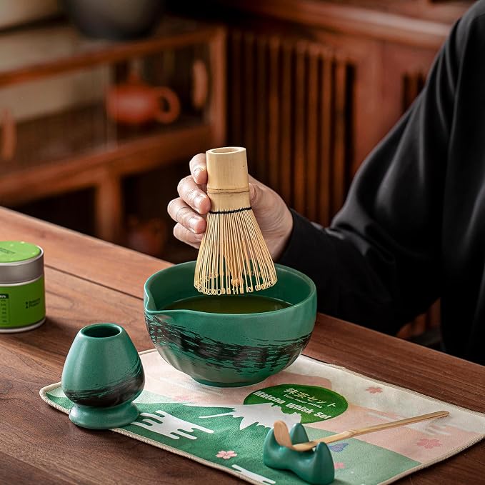 Clay&Fire Matcha Whisk Set，9 Pcs Ceramic Matcha Set, 15 OZ Matcha Bowl - Image 5