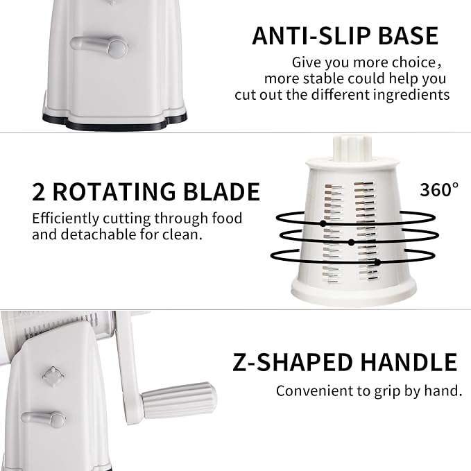 Upgrade Rotary Cheese Grater Shredder - Image 6