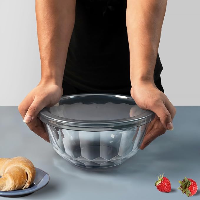 Freshmage Mixing Bowls with Airtight Lids Sets, 5 Packs Thick Glass Nesting - Image 8