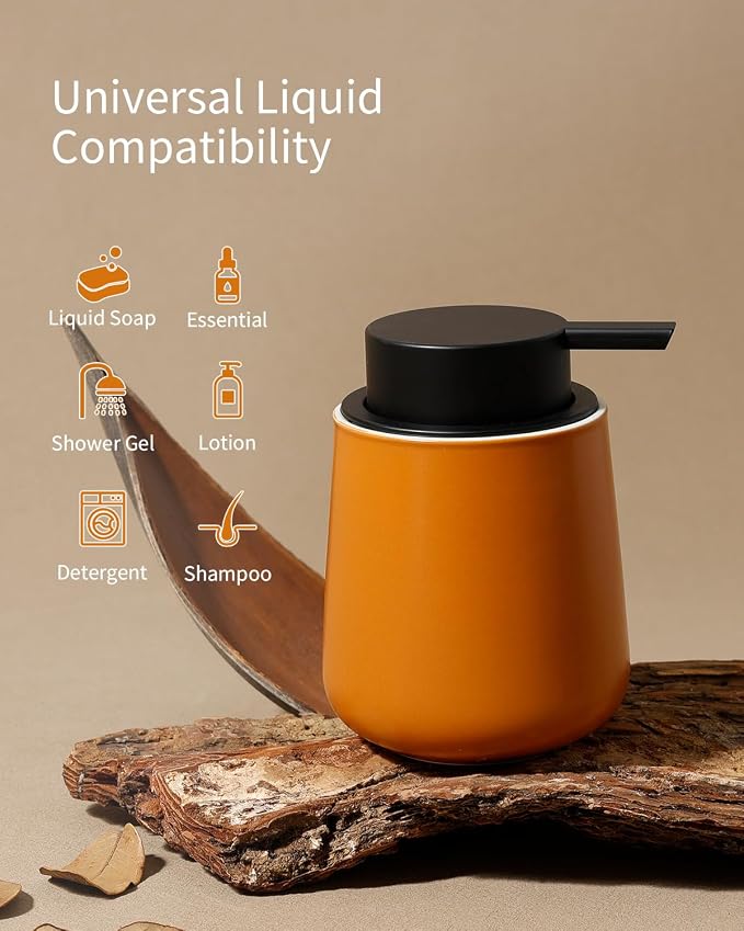 Bosilunlife Ceramic Foaming Soap Dispenser - 12Oz Bathroom Countertop Kitchen - Image 6