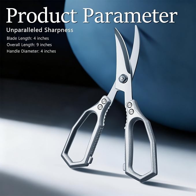 Huusk Silver Multi-Purpose Seafood Scissors - Image 5
