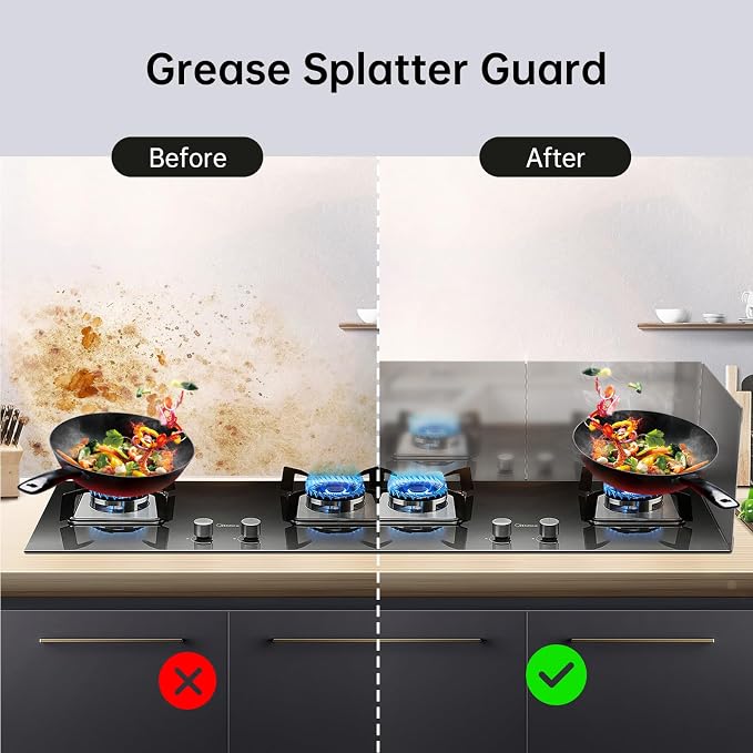 4 Sided Grease Splatter Guard, Foldable Stainless Steel Splatter Guard Oil - Image 5