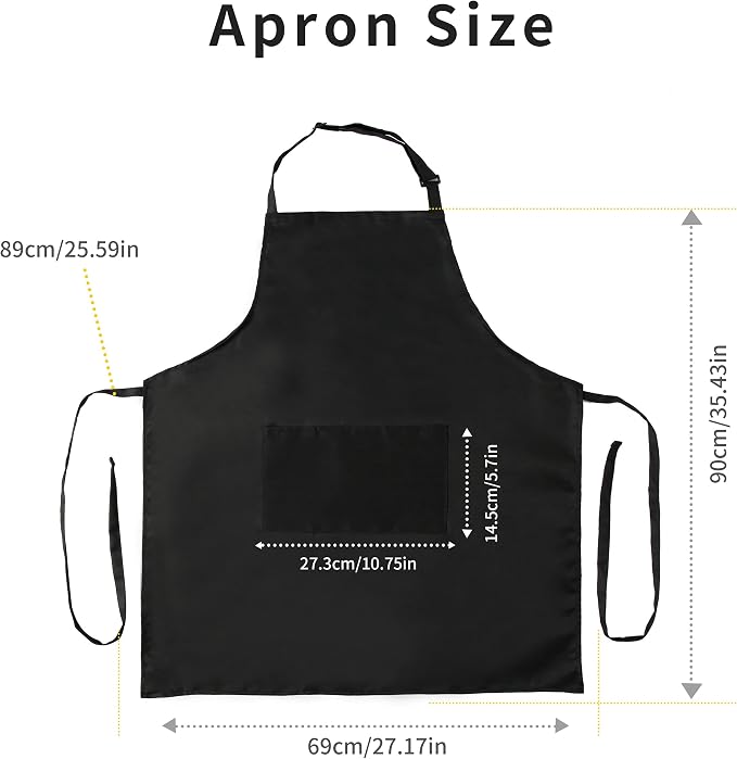 Tosewever 4 Pack Adjustable Bib Apron Waterdrop Resistant Apron - Image 6