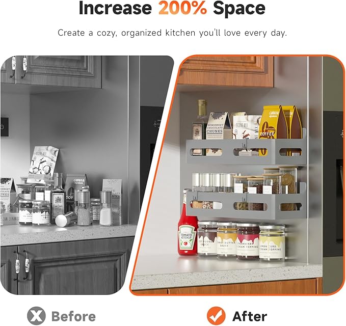 Sevenblue 4 Pack Strong Magnetic Spice Rack - Image 3