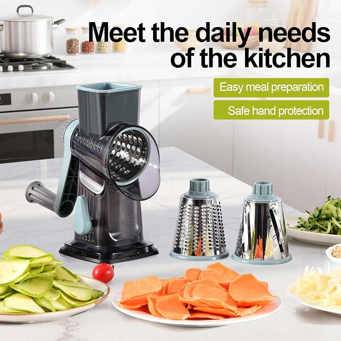 Rotary Cheese Grater, 3-in-1 Shredder - Image 8