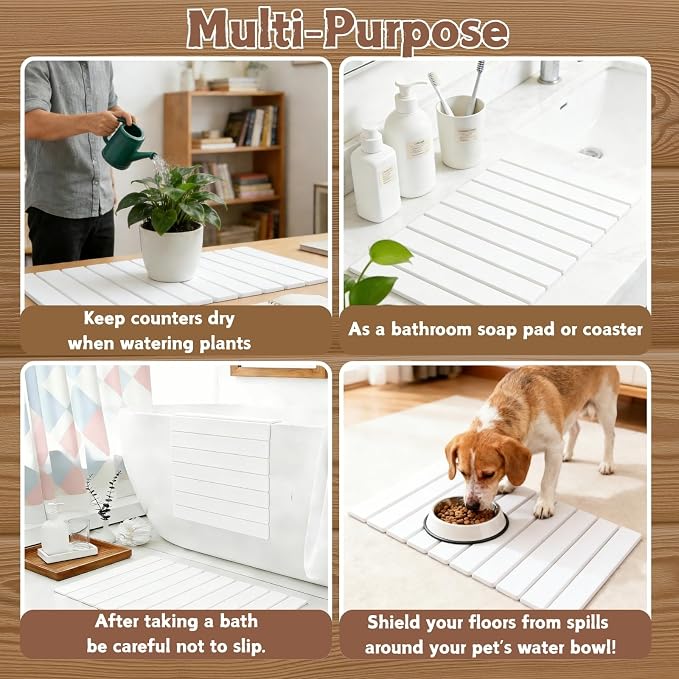 Dish Drying Mats, Large 24x16 Inch Diatomaceous Earth Drying Mat / - Image 6