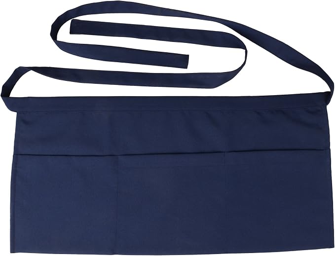 Resist water 3 big Pockets Waist Server Apron Kitchen Restaurant Unisex Half by SEW+UR+LIFE