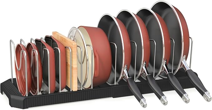Pots and Pans Organizer for under Cabinet, Pan Pot Organizers inside Cabinet by Pantasia