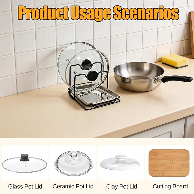 Pot Lid Holder While Cooking, 304 Stainless Steel Spoon Rest - Image 6