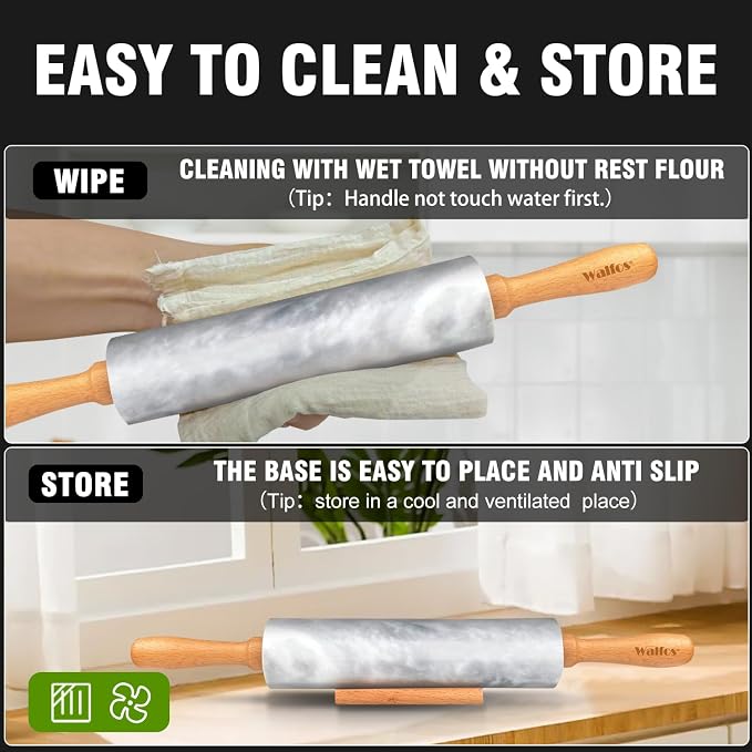 Walfos Marble Rolling Pin Set - Image 7