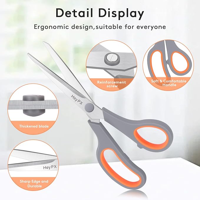 3-Pack 8.5" Ultra Sharp Stainless Steel Scissors - Image 2